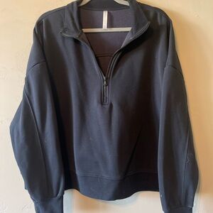 Fabletics Black Half-Zip Sweatshirt